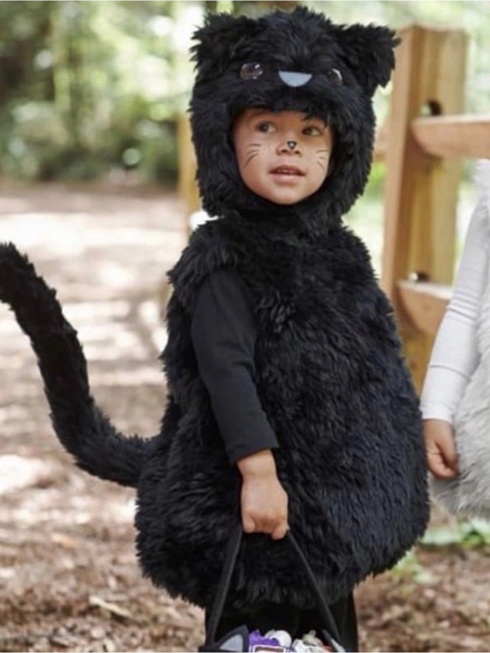 Pottery Barn Kids Unisex 2pc Plush Black Cat Halloween Costume Size 2-3T EC